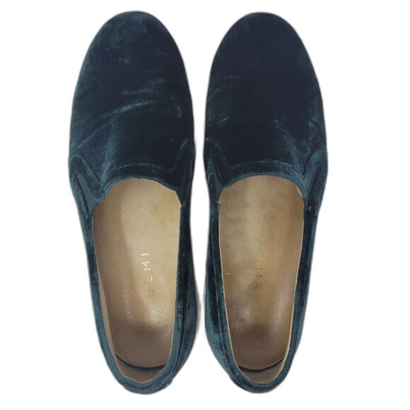 M.Gemi Green Velvet Slip On Shoes - Picture 3 of 6